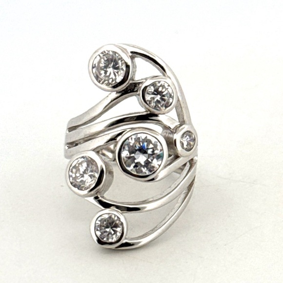 Stunning 925 Sterling silver Constellation style silver statement ring - Picture 3 of 16